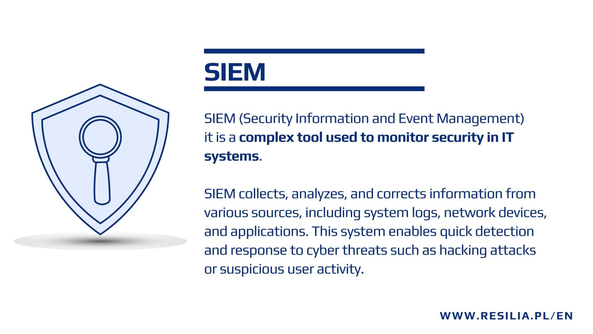 What is a SIEM principles of operation, implementation, benefits